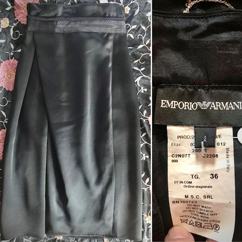 Emporio Armani Black Pencil Skirt 36 IT - 0/2 US